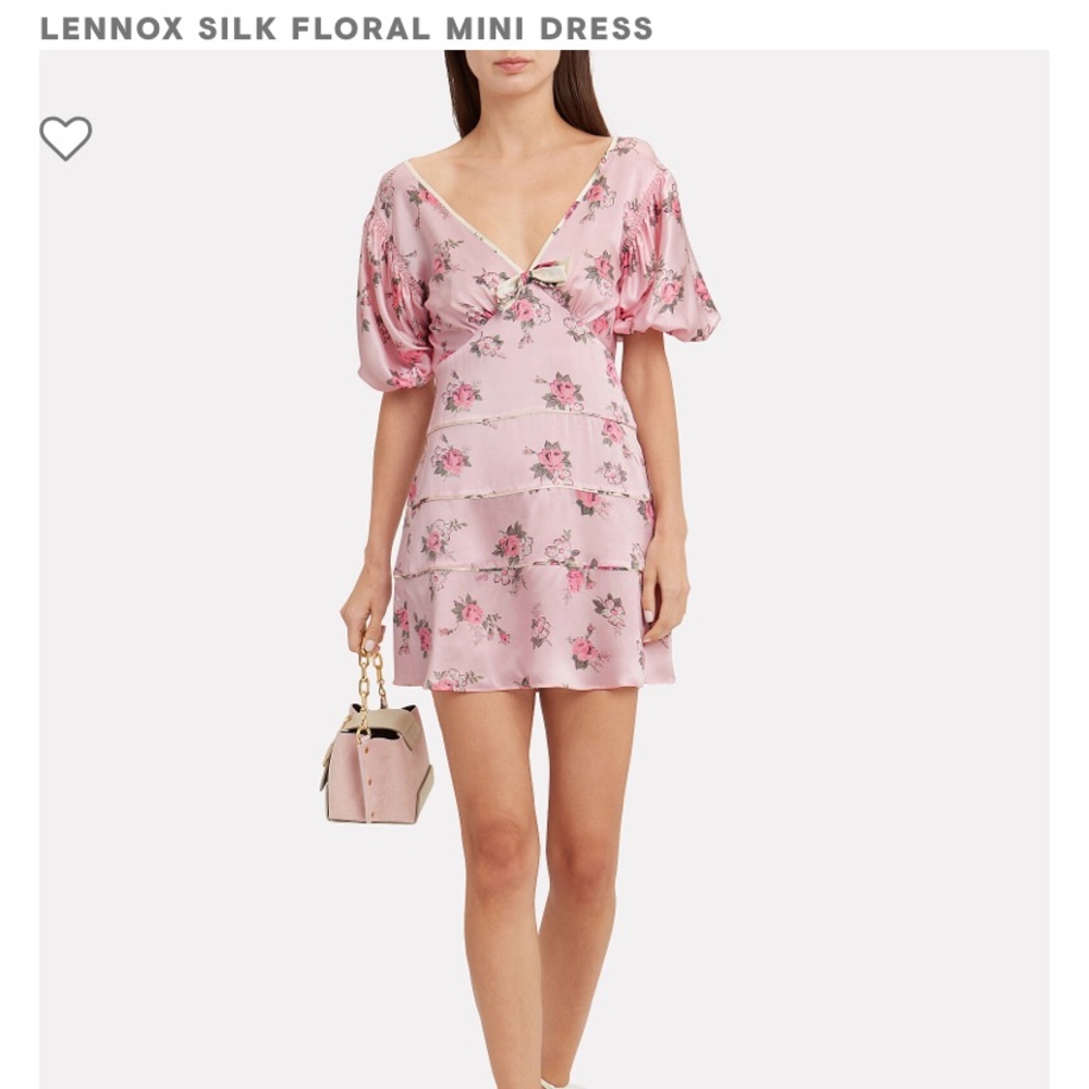Lennox silk floral mini dress LoveShackFancy